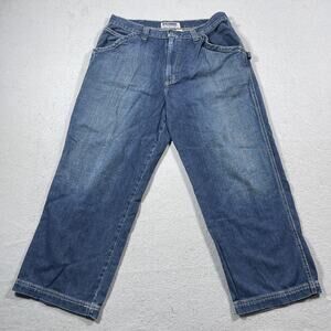 VTG Old Navy Painters Jeans Men 38x30 Blue Denim Carpenter Baggy Skater Workwear